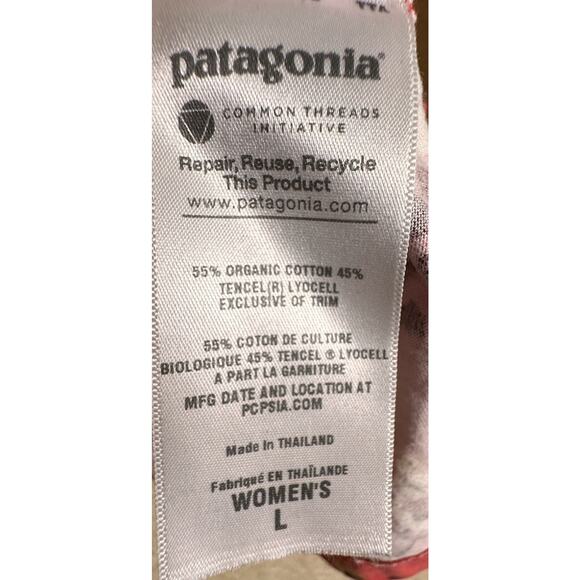 Patagonia Red Floral Circle Skirt Pull On Sz L Outdoor Hiking Camping Gorpcore - Picture 7 of 16